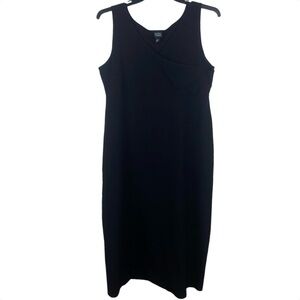 Eileen Fisher Black Dress Women’s Size L Midi Length Sleeveless